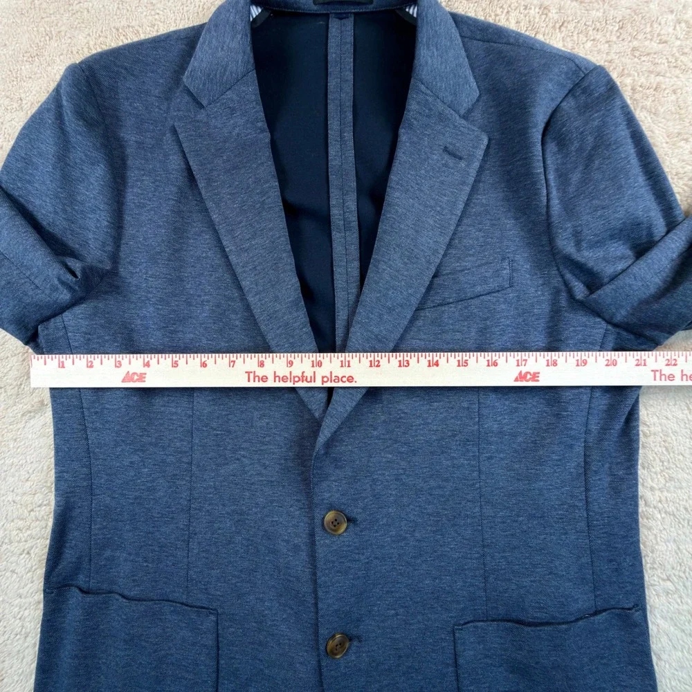 J.Crew Mens Size 44R Thompson Blazer Navy Melange Knit Cotton Blend BW430 NWT